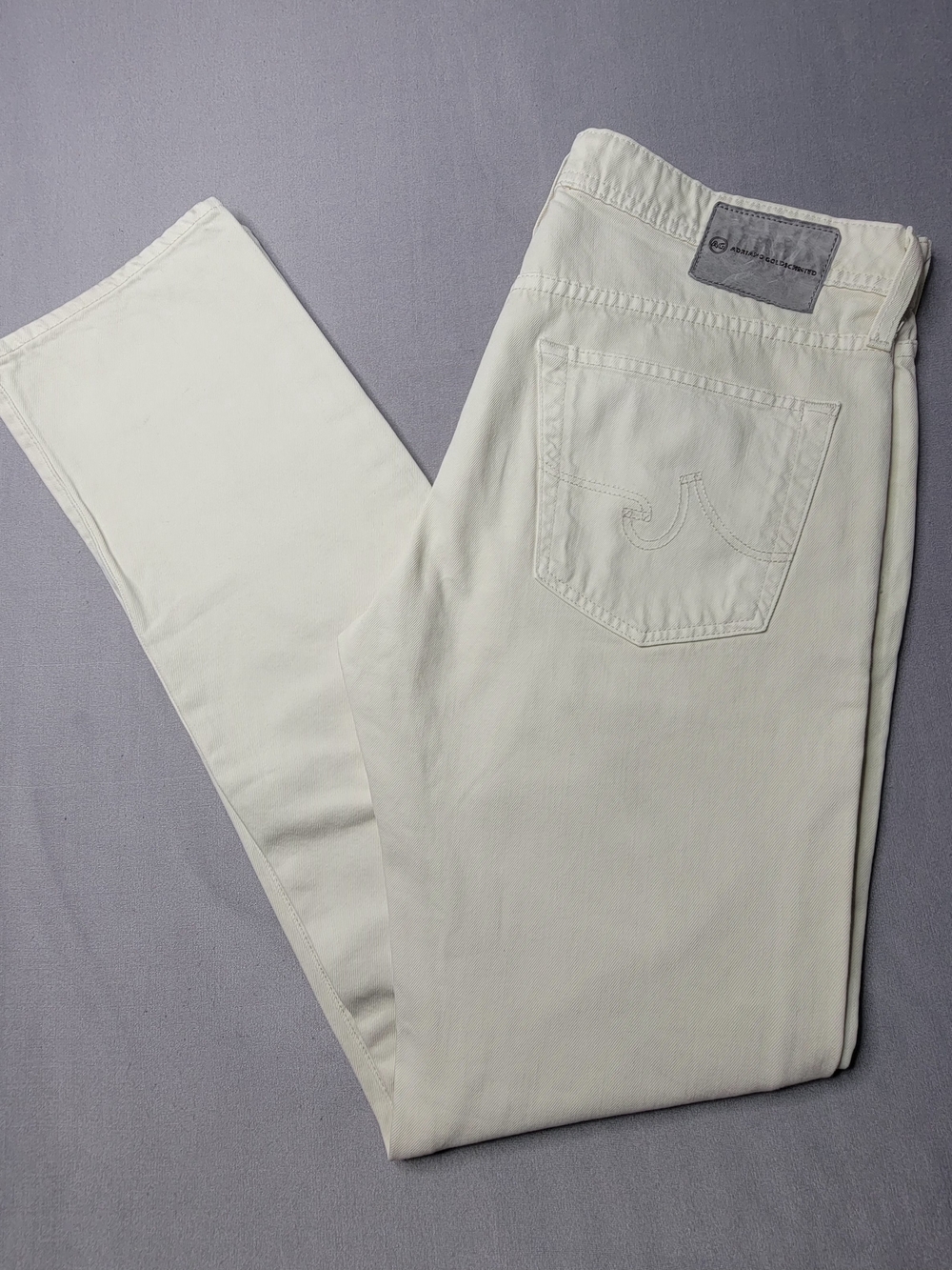 Ag Adriano Goldschmied Mens The Matchbox Slim Fit Jeans Color Beige Size 33